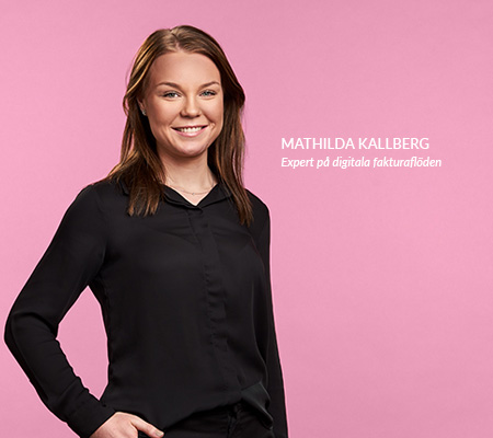 Mathilda Kallberg, en av Hogias experter på digitala fakturaflöden
