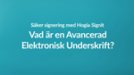 Avancerad  elektronisk underskrivt